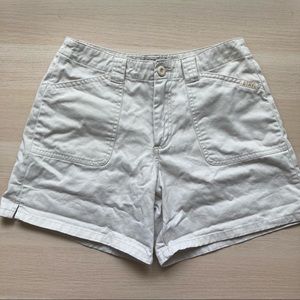 Ethyl Vintage Denim Khaki Shorts, Women’s size 6, tan cream, summer outfit
